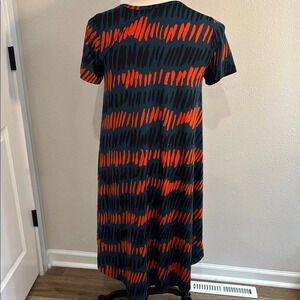 LuLaRoe | Dresses | Lularoe Asymmetrical Dress Black And Orange | Poshmark